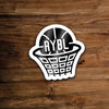 Sticker fan de basket nba logo brooklyn nets