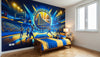 Visualisation Papier Peint Golden State Warriors - Déco Basket Sur Mesure