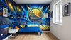 Visualisation Papier Peint Golden State Warriors - Déco Basket Sur Mesure