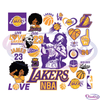 Lakers NBA Basketball Bundle Svg Digital File, Los Angeles Lakers Svg