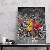 Michael Jordan vs Kobe Bryant Poster, affiche NBA, Wall Art, Fan Art, Man Cave, Kids Decor, Digital Download