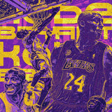 Kobe Bryant- Art Print - Basketball - Affiche sportive - Photo de basket-ball - Cadeau sportif, Affiche NBA - La Lakers