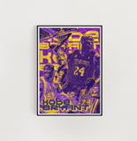 Kobe Bryant- Art Print - Basketball - Affiche sportive - Photo de basket-ball - Cadeau sportif, Affiche NBA - La Lakers