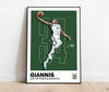 Affiche Giannis Antetokounmpo - Parfaite pour les fans ! - NBA Milwaukee Bucks, 11x14 Minimal Giannis Print for Room &amp; Office Wall Art, IMPRIMABLE