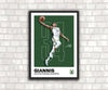 Affiche Giannis Antetokounmpo - Parfaite pour les fans ! - NBA Milwaukee Bucks, 11x14 Minimal Giannis Print for Room & Office Wall Art, IMPRIMABLE