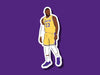 8 Stickers Basketball Lakers Team, Stickers équipe des Lakers, Los Angeles Basketball Team, LeBron James Stickers