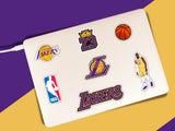8 Stickers Basketball Lakers Team, Stickers équipe des Lakers, Los Angeles Basketball Team, LeBron James Stickers