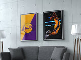 kobe bryant poster - kobe bryant print - 2 pack - NBA  poster - lakers gift fans - LA lakers poster - basketball player print -digital print